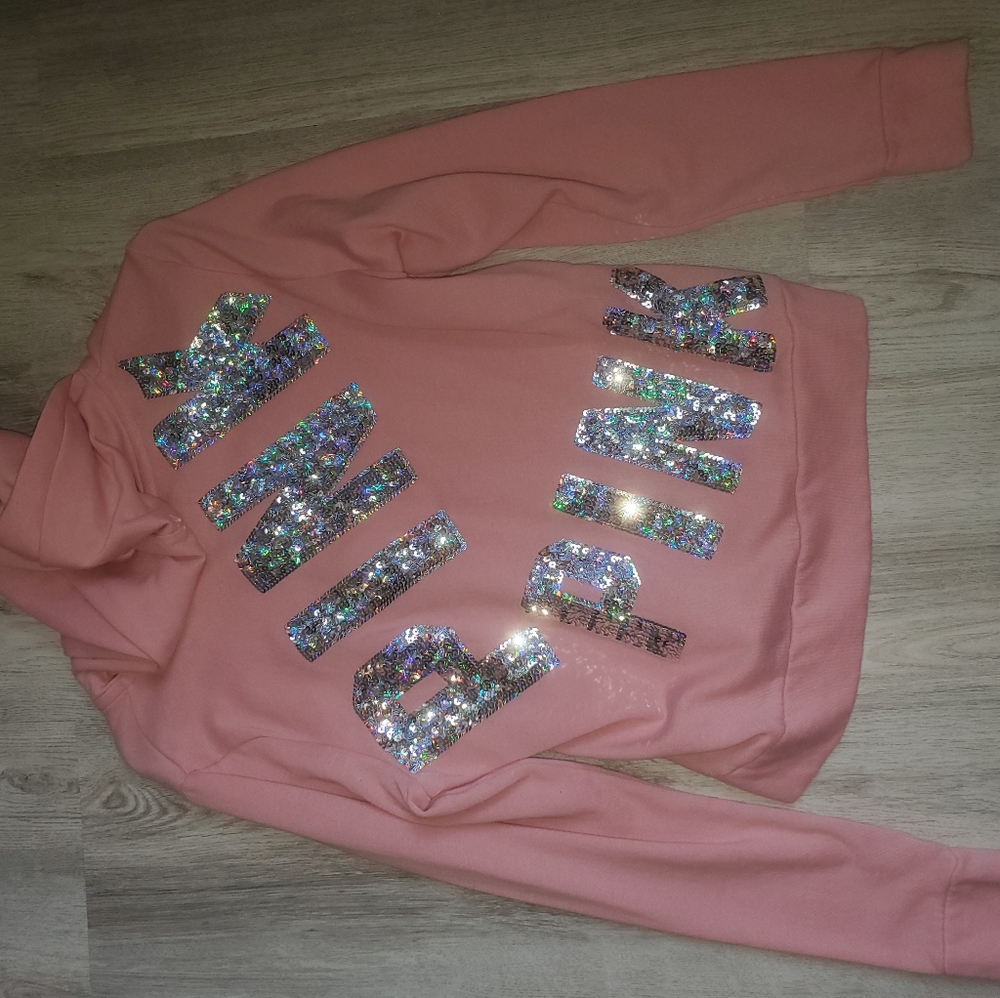 Victoria Secret PINK Bling Hoodie Sweatshirt Small